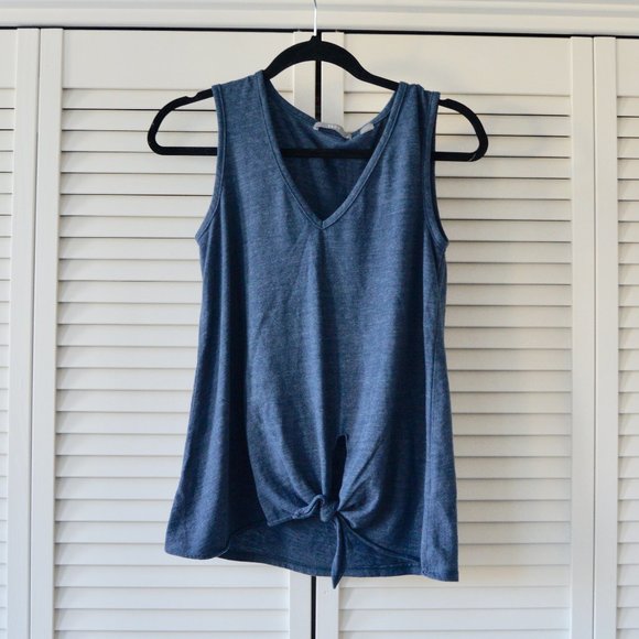 Tart Medium Tank Tie Front Blue Tank | Size Medium - Picture 1 of 6